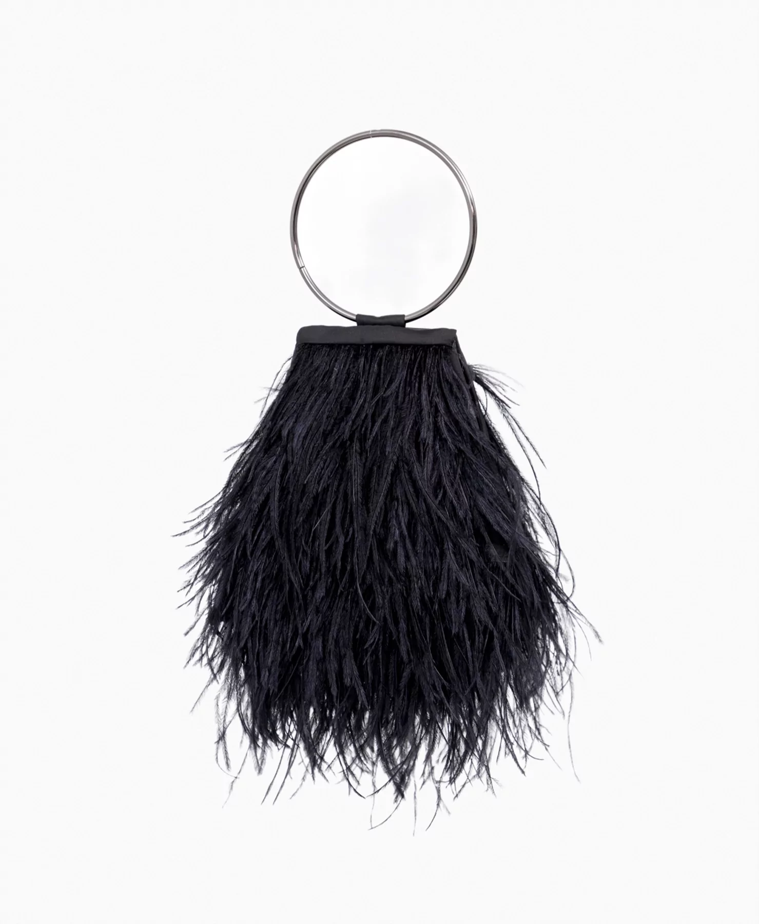 Bolso Negro de Plumas para fiesta