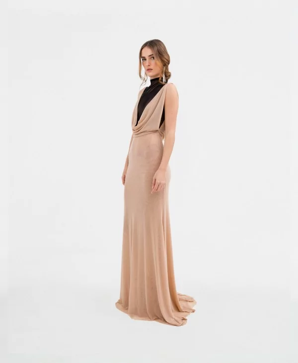 Front view of the Nude Dafne Tulle Dress.