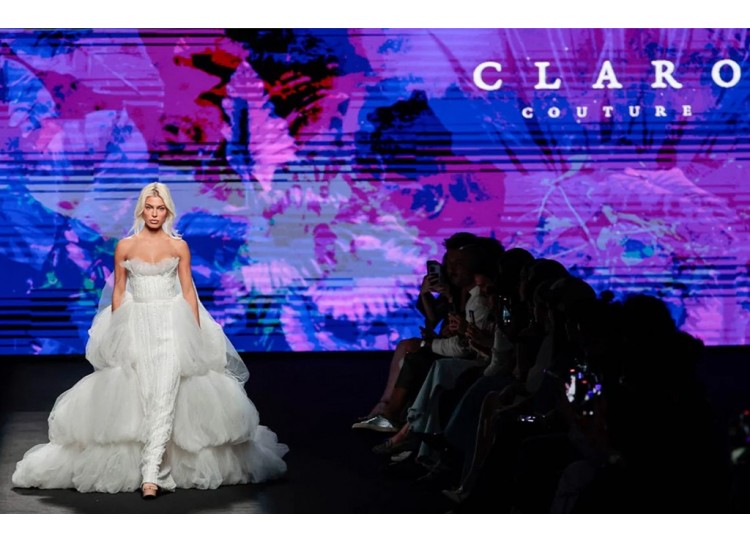 CLARO Couture viste de Novia a Jessica Goicoechea en MBFWM