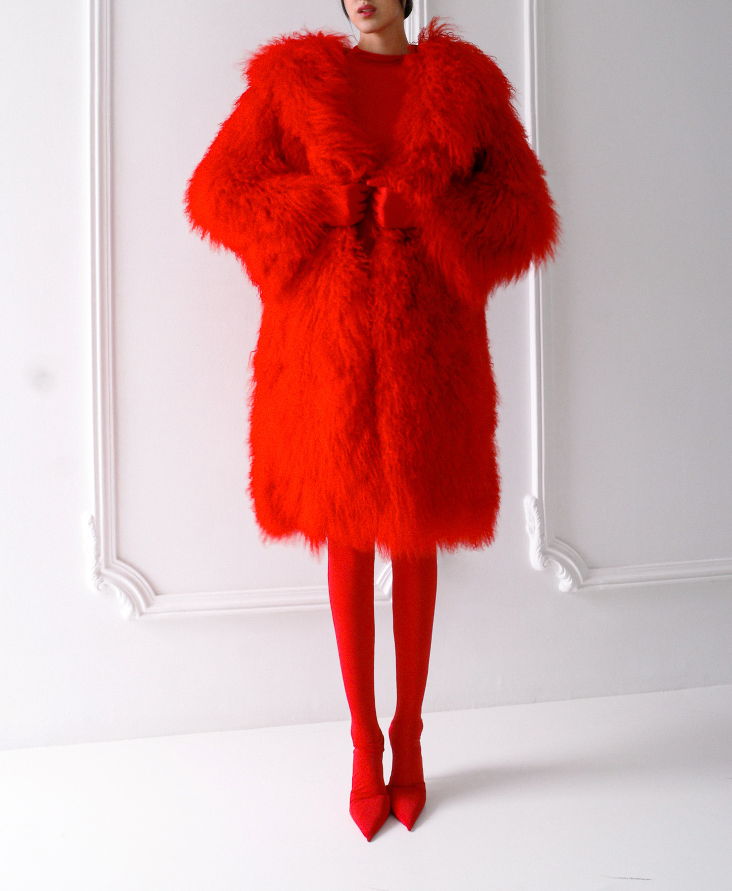 Red Feather Coat