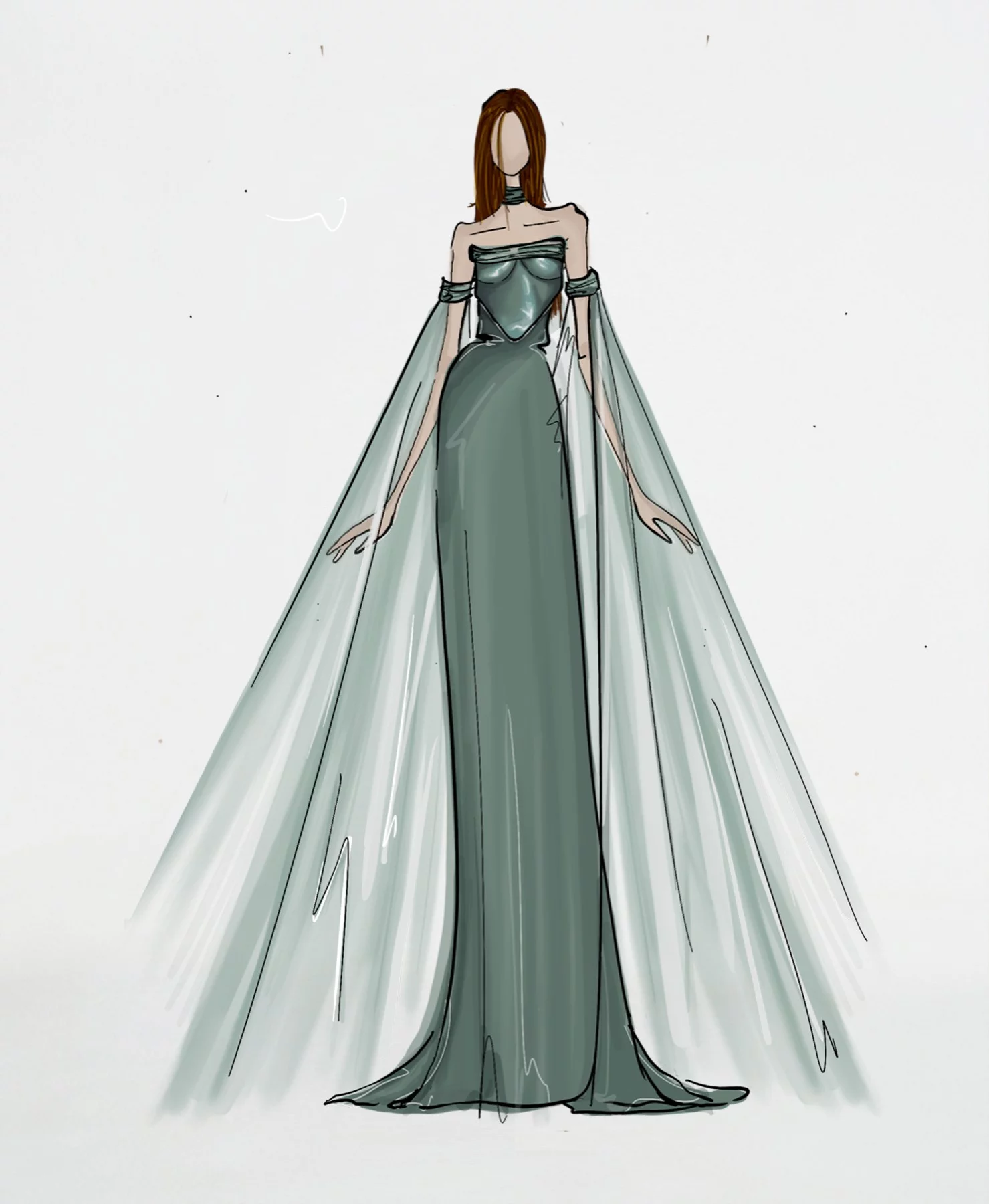 diseño vestido de gala