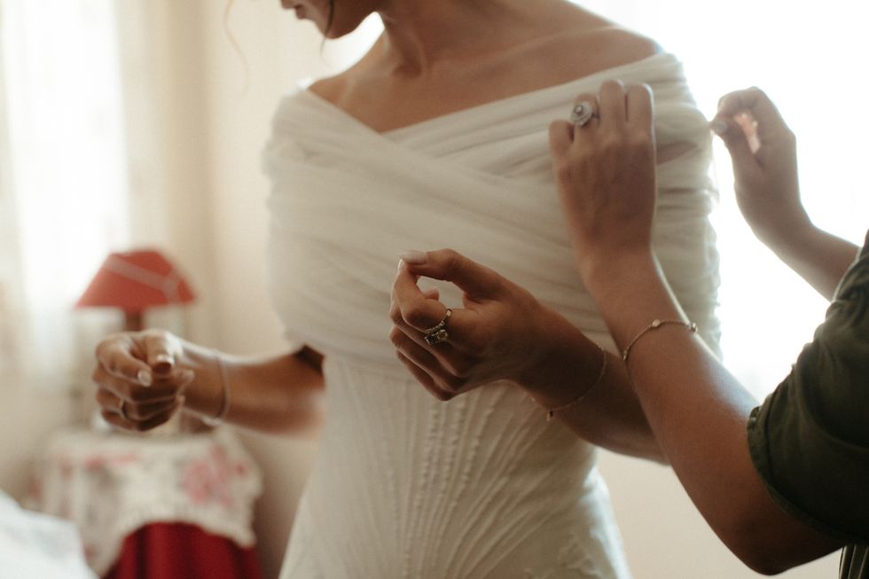 Vestido princesa de organza bordada